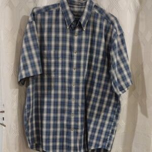 Van Heusen Blue and White Checkered Shirt
